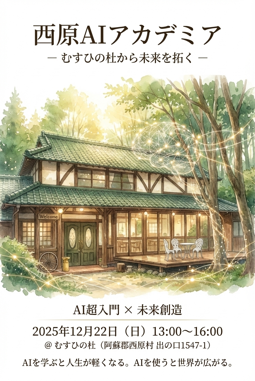 西原村の風景イラスト